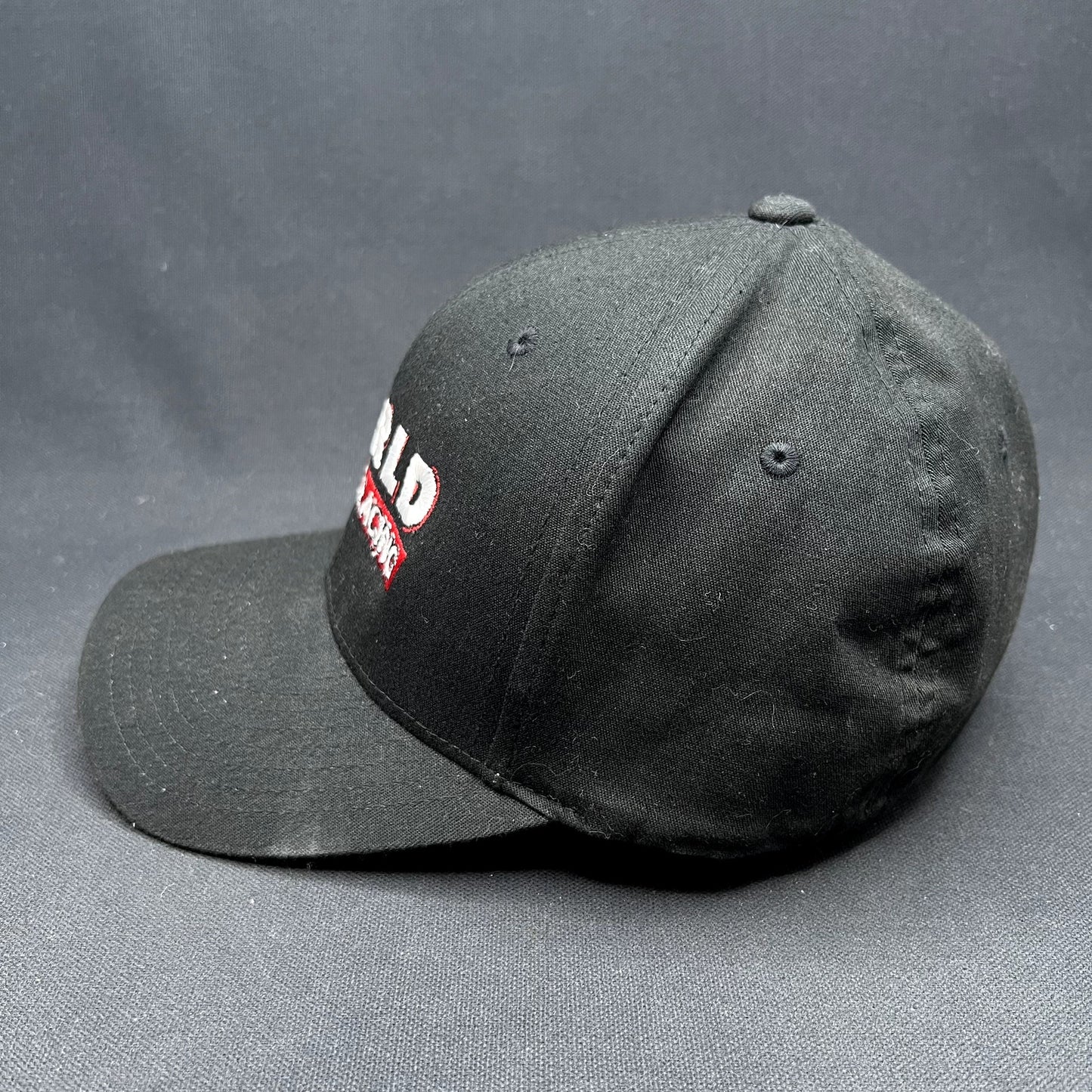 World of Racing Flexfit Hat Black Racing Motorsports Cap L/XL