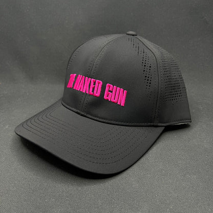 The Naked Gun 2024 Cast & Crew Promo Snapback Hat Black Pink Embroidery
