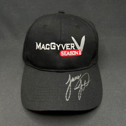 MacGyver Season 2 Cast Crew Signed Hat Vintage TV Promo