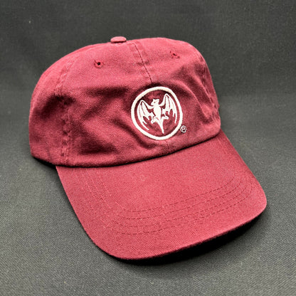 Vintage Bacardi Bat Logo Burgundy Strapback Hat 100% Cotton Adjustable Cap
