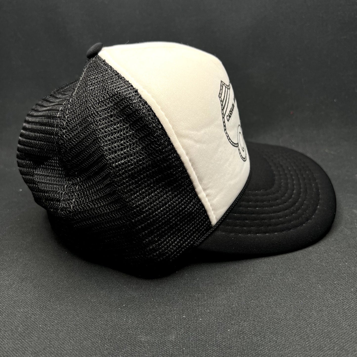 Vintage Cassara Brothers White Star Plastering Snapback Trucker Hat Construction