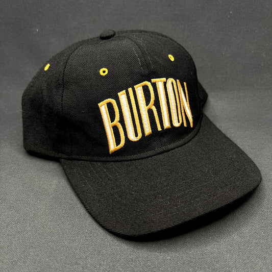 Vintage Burton Snowboards Fine Tree & Co. Snapback Hat Black