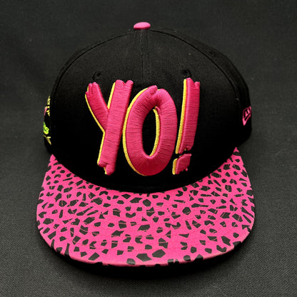 Yo! MTV Raps New Era 9FIFTY Snapback Hat Pink Black S/M Retro