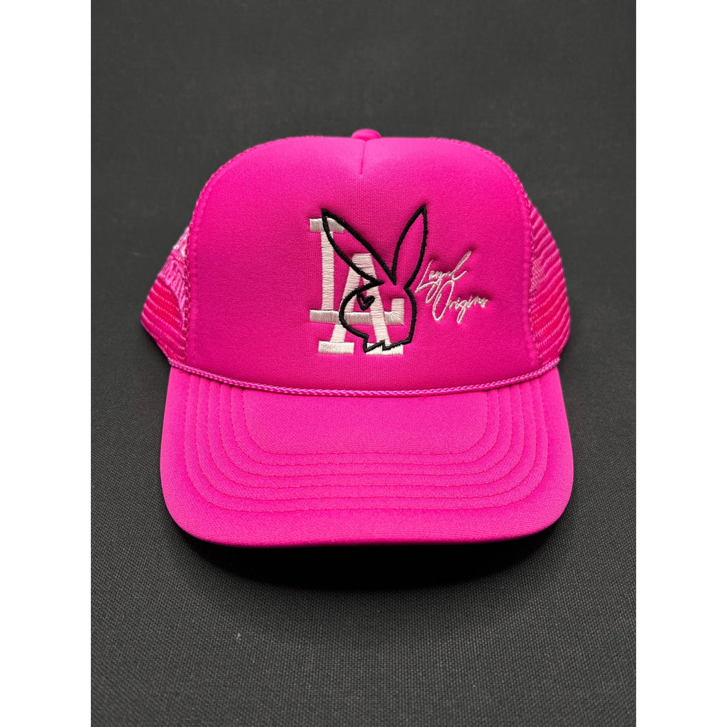 Pink LA Playboy Bunny Trucker Hat – Nissun Cap Mesh Snapback