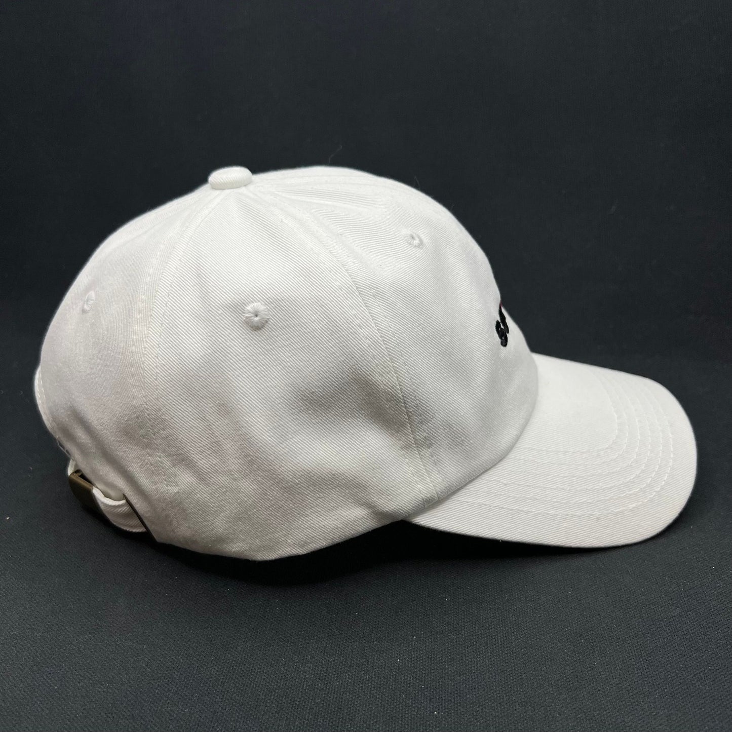 Sex.com White Strapback Hat Minimal Logo Adult Promo Cap Clean