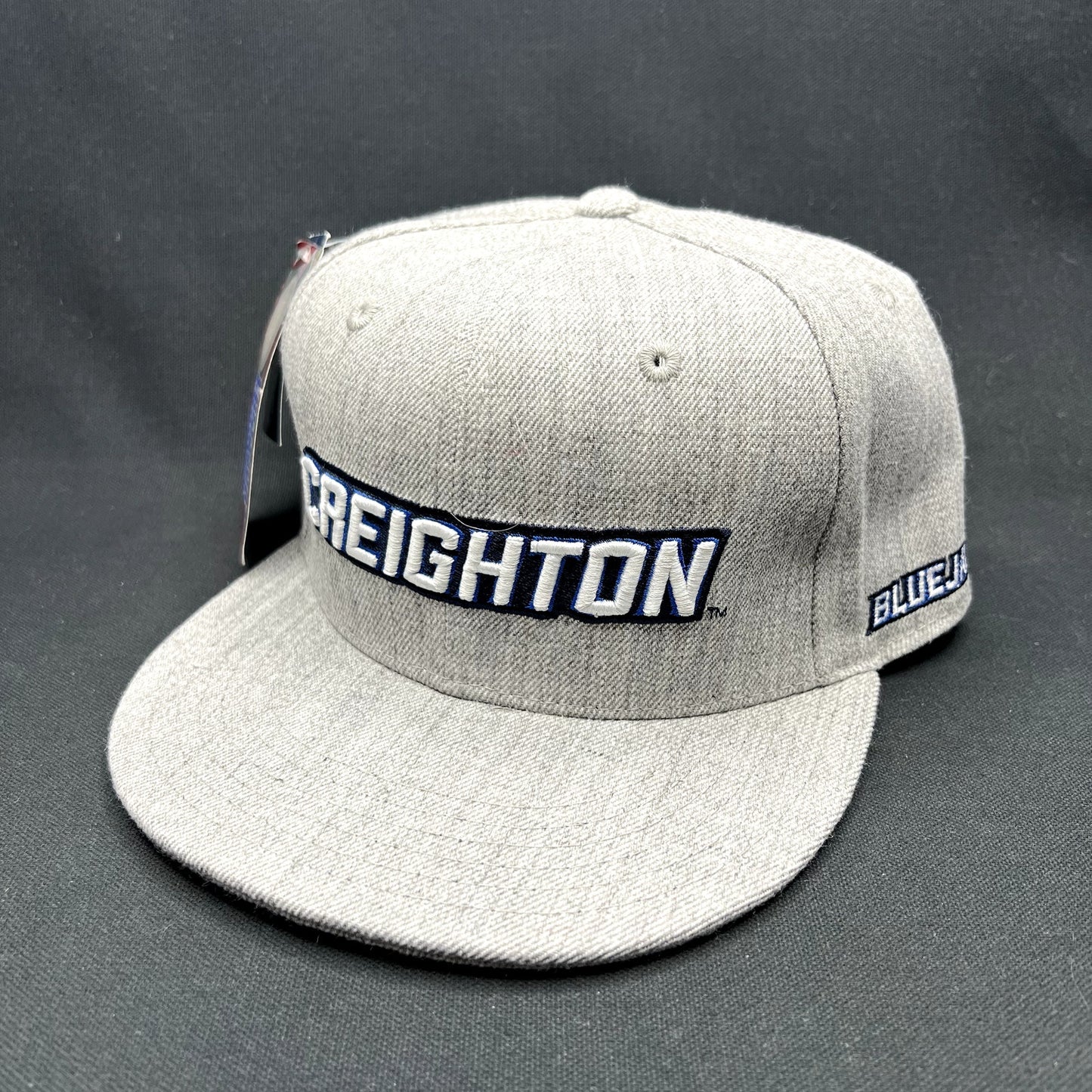 NWT Creighton Bluejays Fitted Hat 7 5/8 Gray Wool College NCAA Cap