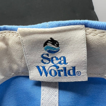 Vintage SeaWorld Polar Bear Snapback Blue Strapback Hat USA Theme Park