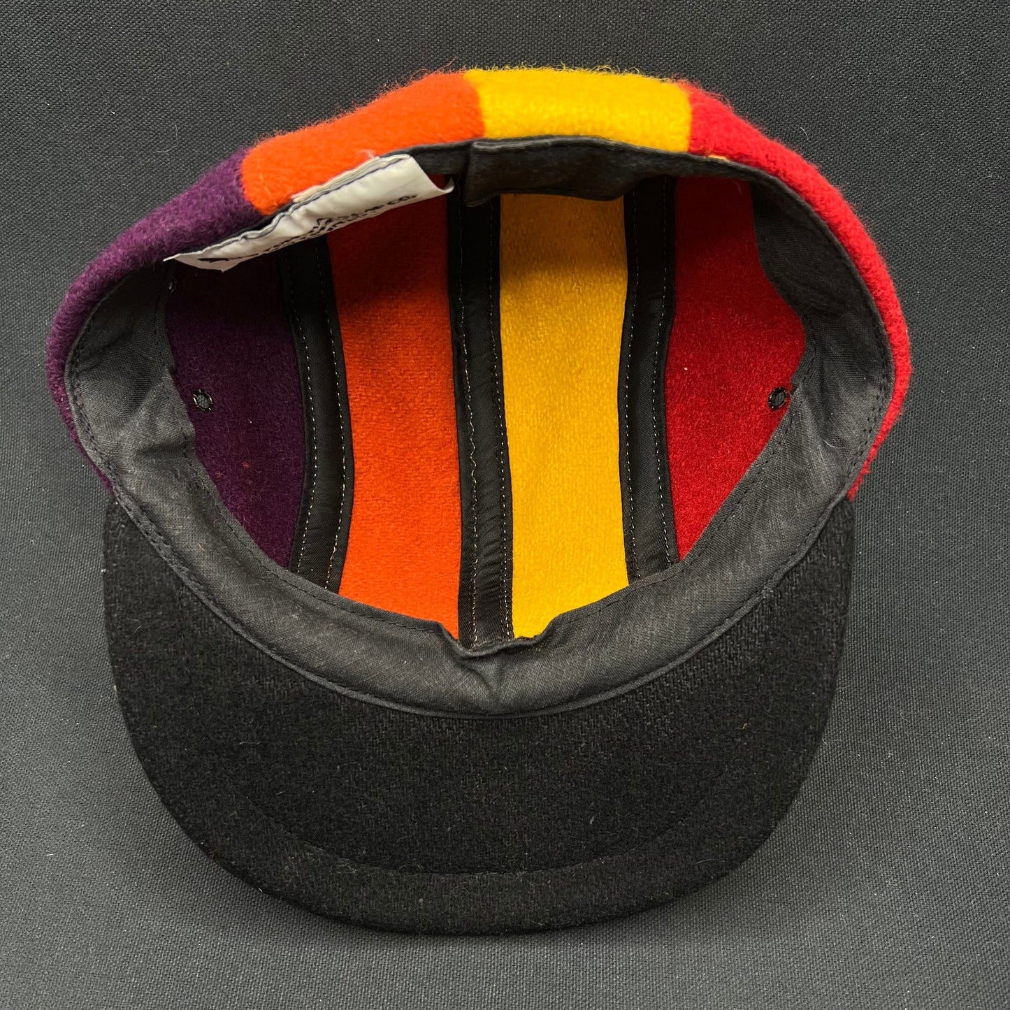 80s New York Hat Co Wool Color Block Fitted Cap USA