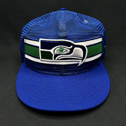 Seattle Seahawks New Era All Mesh Trucker Snapback Hat NFL Blue Green