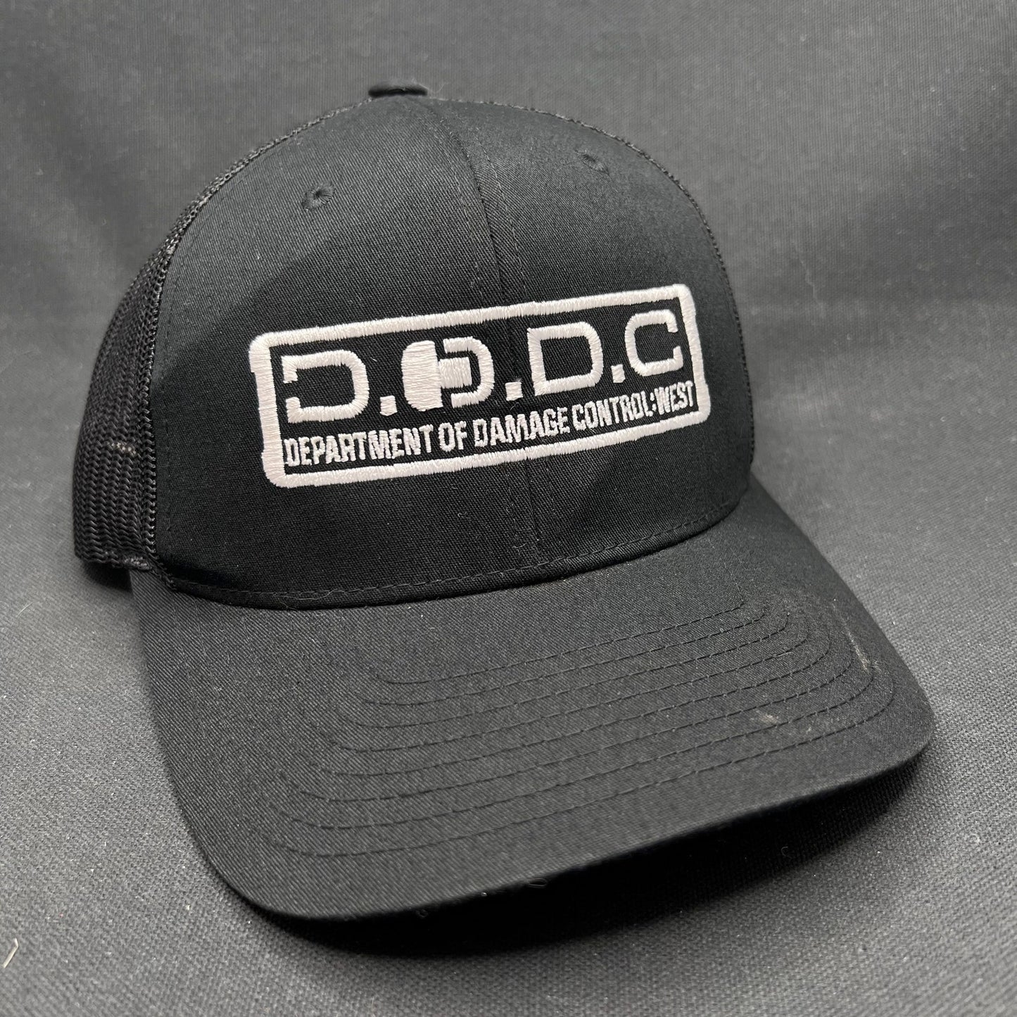 Rare Marvel Damage Control West Trucker Snapback Hat