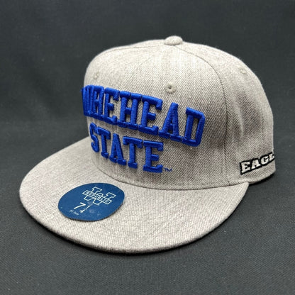 Morehead State Eagles Fitted Hat 7 1/4 Gray Blue W Republic Cap
