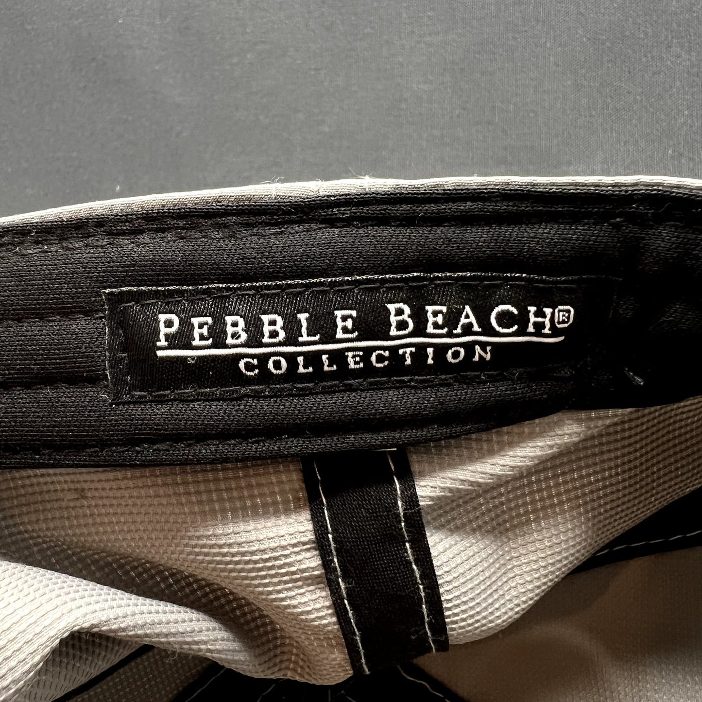Pebble Beach Golf Links 1919 Strapback Hat Gray Pebble Beach Collection Golf Cap