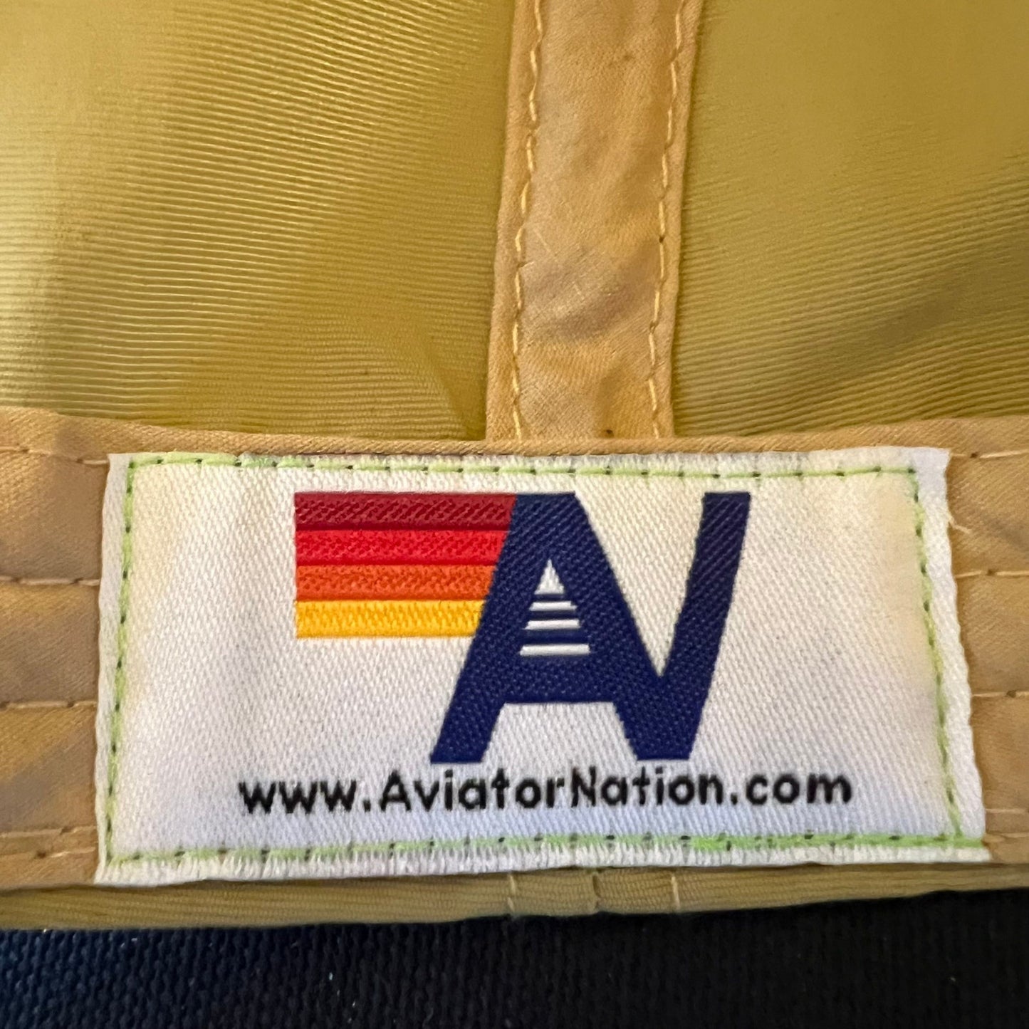 Aviator Nation Rock & Roll Patch Strapback Hat Tan
