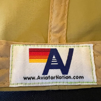 Aviator Nation Rock & Roll Patch Strapback Hat Tan