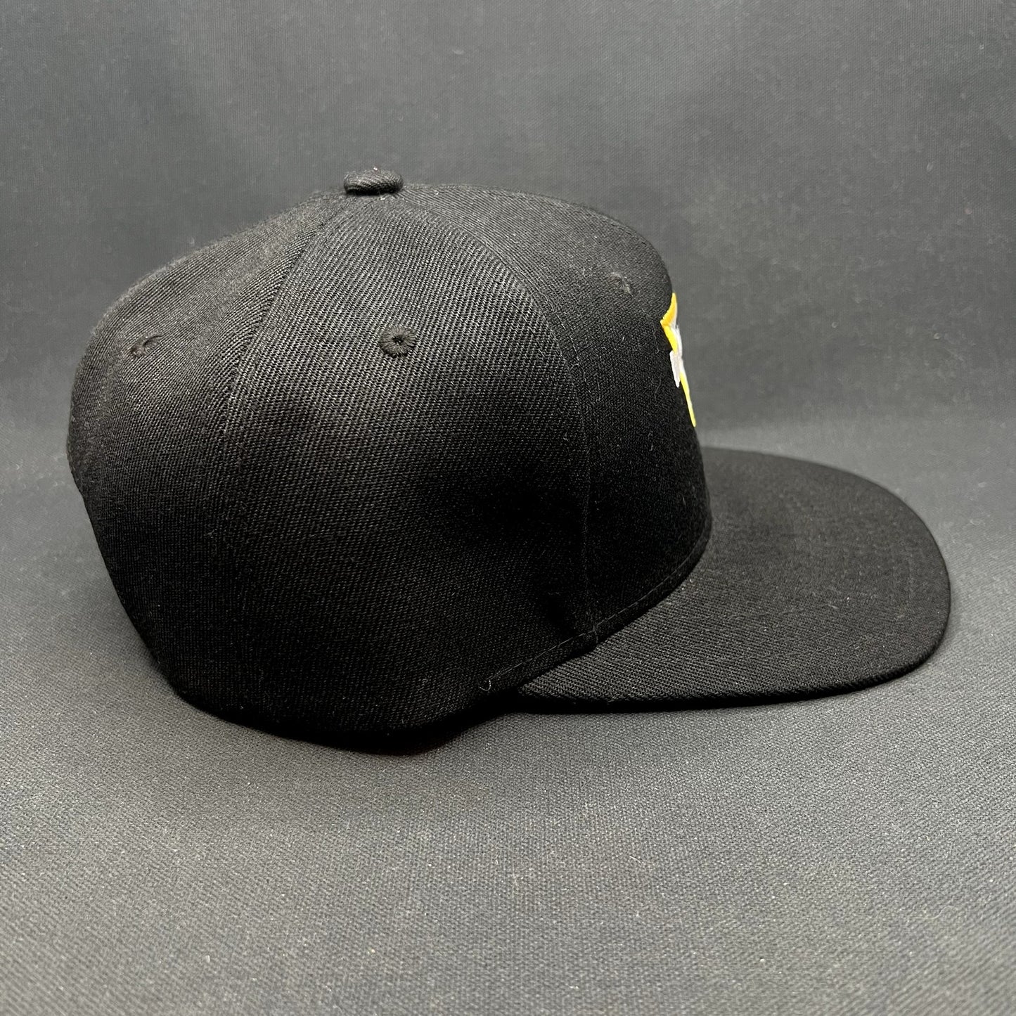 Monster Jam Logo Snapback Hat Black Yellow Embroidered Motorsports Cap