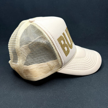 Retro Bubbly Gold Glitter Trucker Snapback NBRHD Neighborhood Laguna Hat