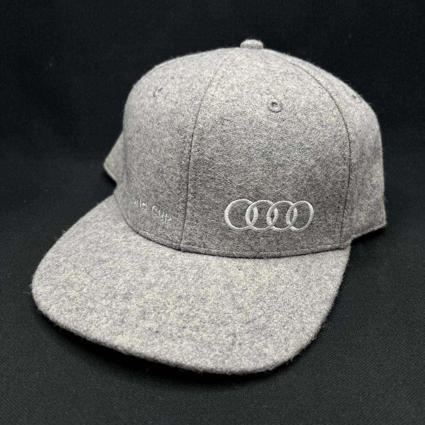 Audi FIS Alpine World Cup Wool Blend Snapback Hat Gray Felt Four Rings Cap
