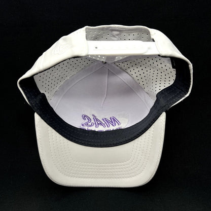 Más Birdies Taco Bell Foundation Golf Snapback Hat White Purple Outdoor Cap