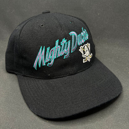 Vintage Anaheim Mighty Ducks Sports Specialties Script Snapback Hat NHL