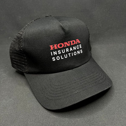 Honda Insurance Solutions Black Mesh Snapback Trucker Hat