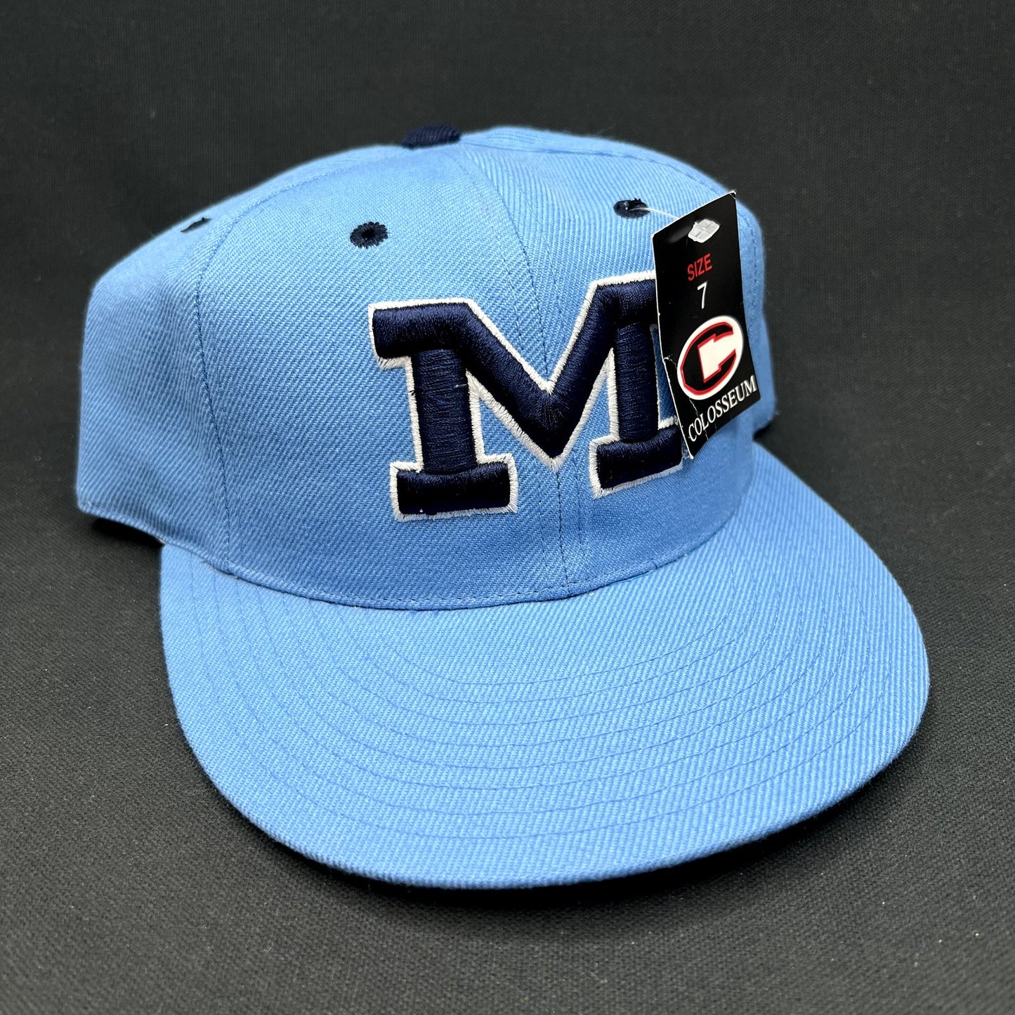 Vintage Michigan Wolverines Colosseum Fitted Hat Size 7 Blue NCAA