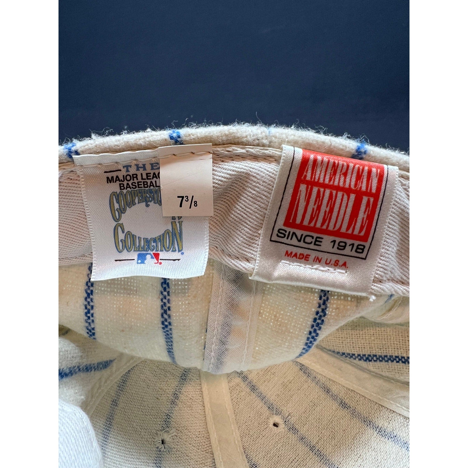 Vintage 1990's Brooklyn Dodgers Pinstripe Hat – American Needle Collection 7 3/8