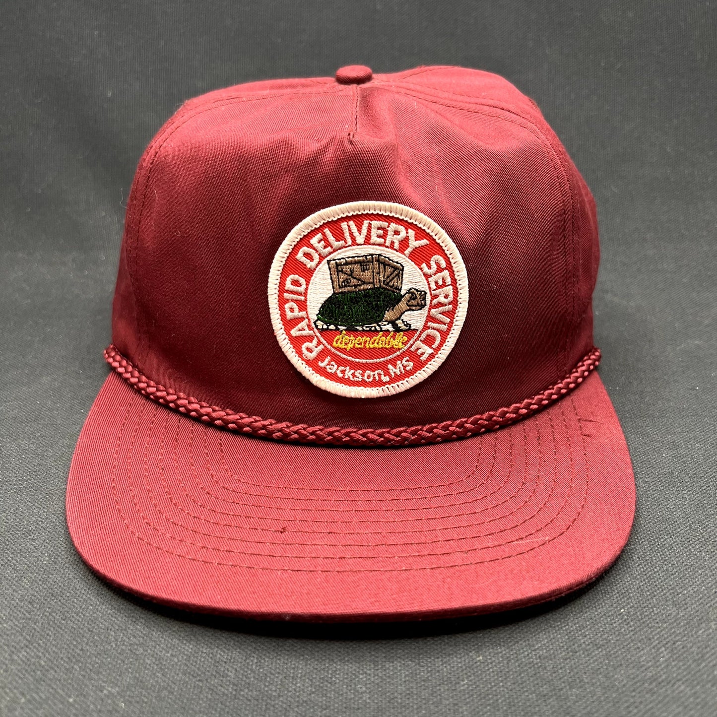 Vintage Rapid Delivery Service Jackson MS Rope Snapback Trucker Hat