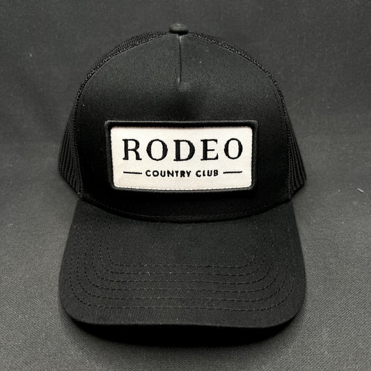 Rodeo Country Club Patch Snapback Trucker Hat Black Mesh Golf Westernaa
