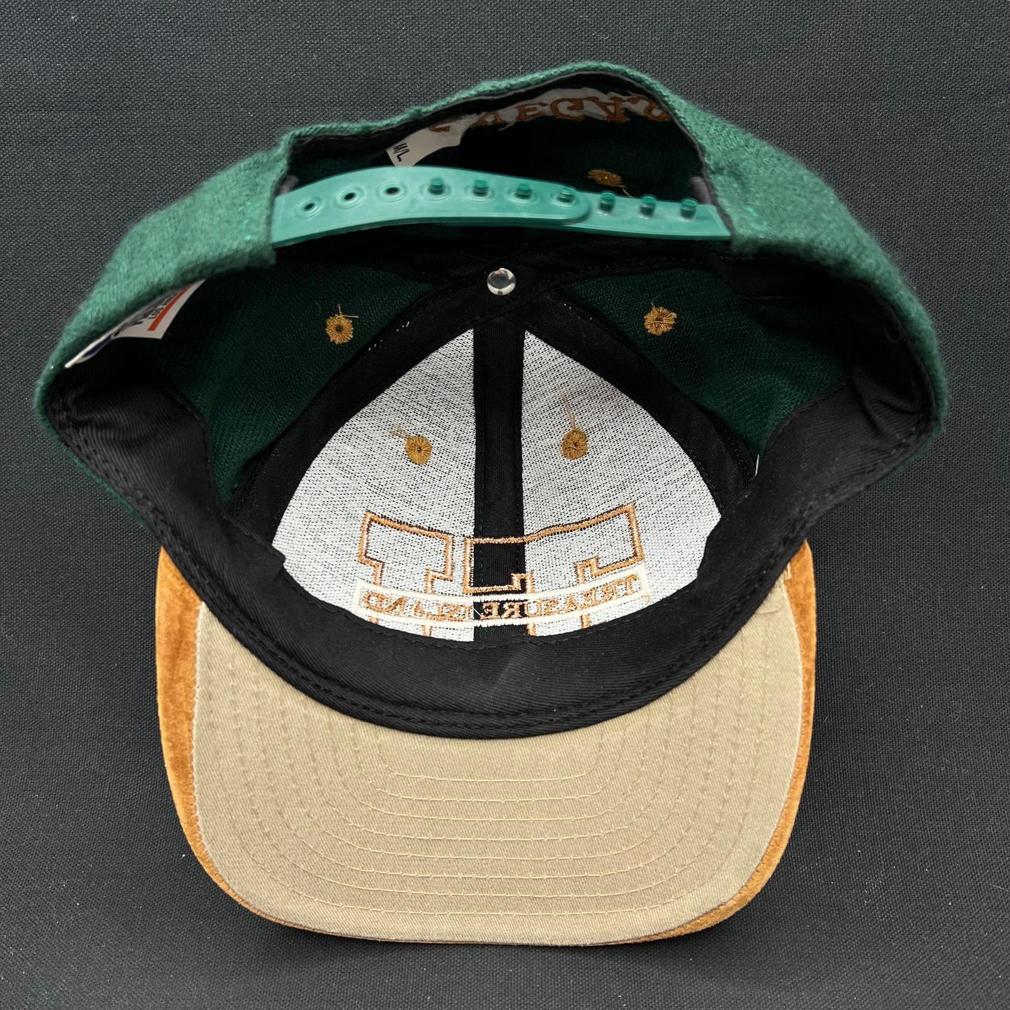 Vintage Treasure Island Las Vegas Snapback Hat Suede Brim