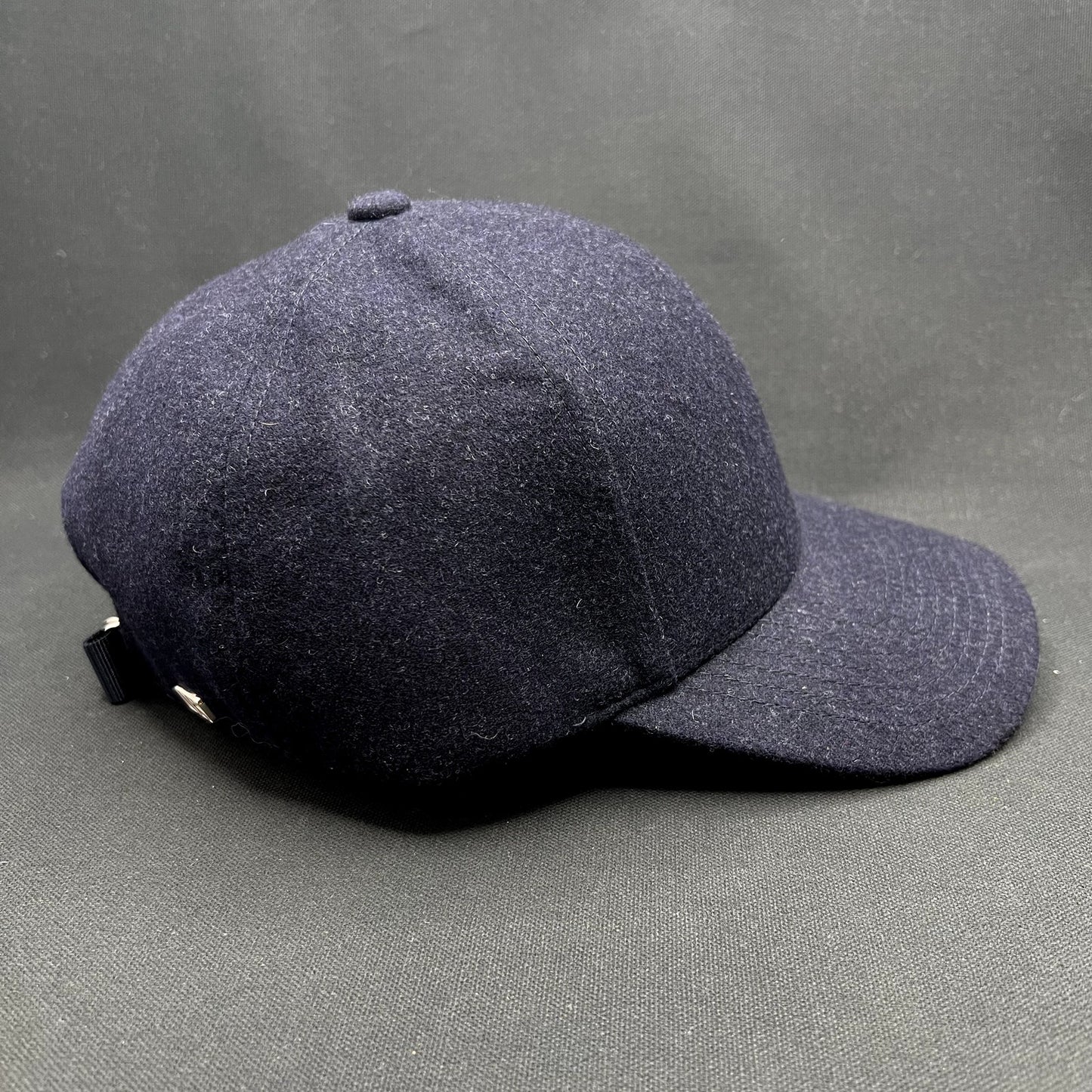 Varsity Headwear Cashmere Strapback Hat Navy Blue Luxury Dad Cap Large