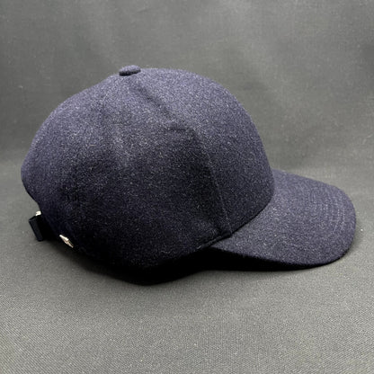 Varsity Headwear Cashmere Strapback Hat Navy Blue Luxury Dad Cap Large