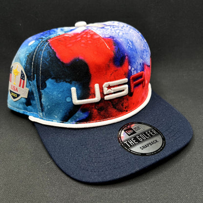 2023 Ryder Cup Team USA New Era The Golfer Snapback Hat NWT