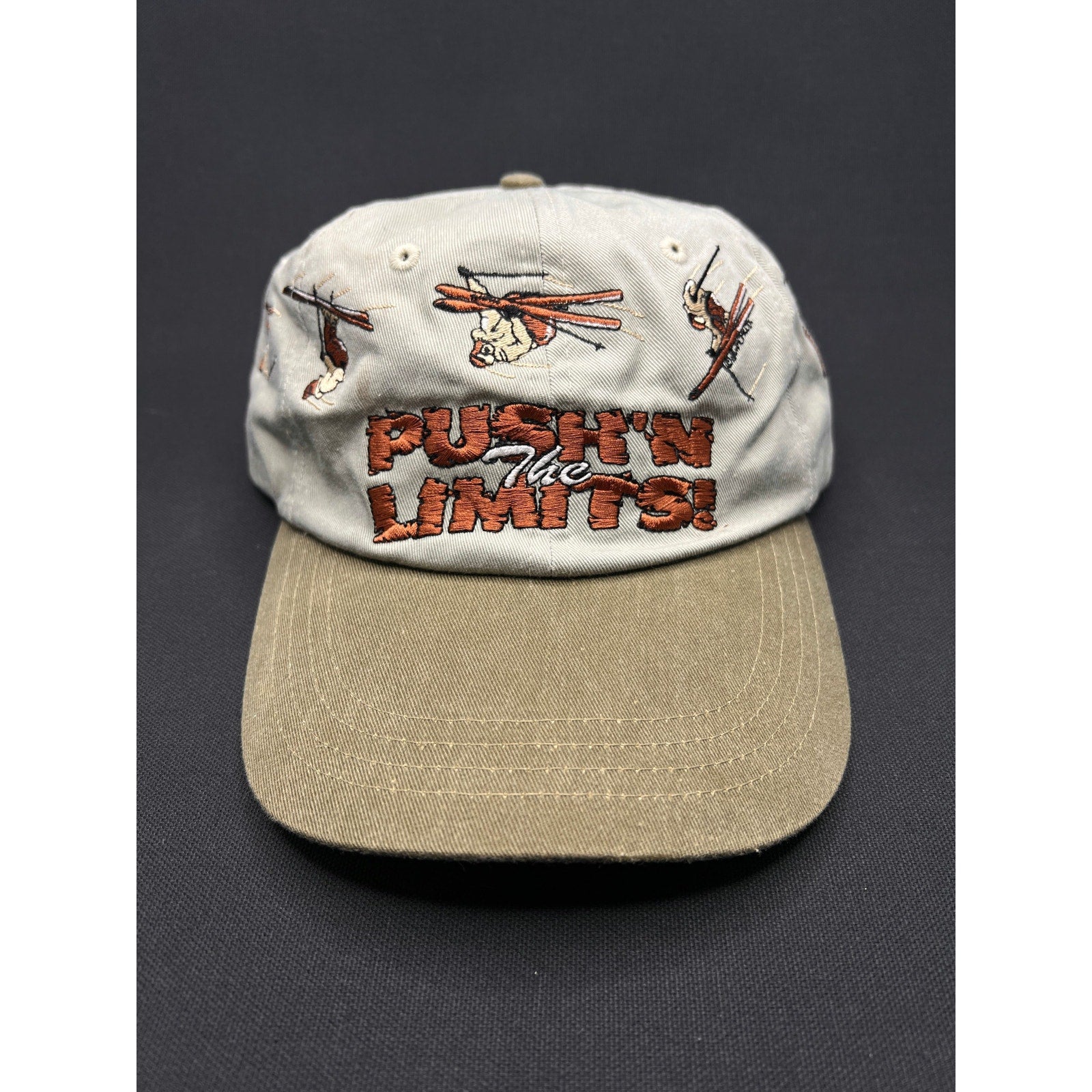 Vintage 90s “Pushin’ the Limits” Skiing Hat – Attitude Brand Strapback