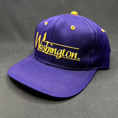 Vintage Washington Huskies The Game Snapback Hat Purple NCAA USA