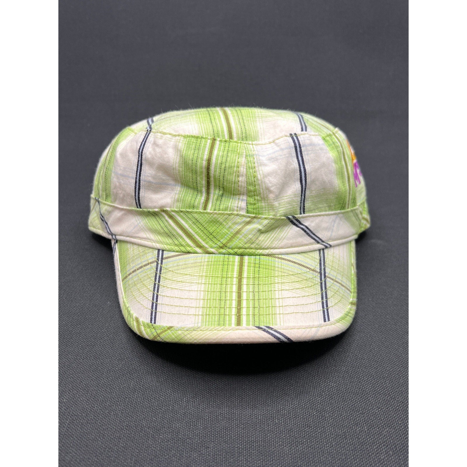 Disney Hannah Montana The Movie Plaid Cadet Cap – Green & White