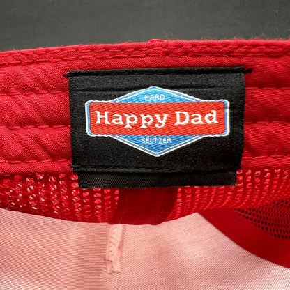 Happy Dad Hard Seltzer Red Trucker Snapback Hat Official Promo