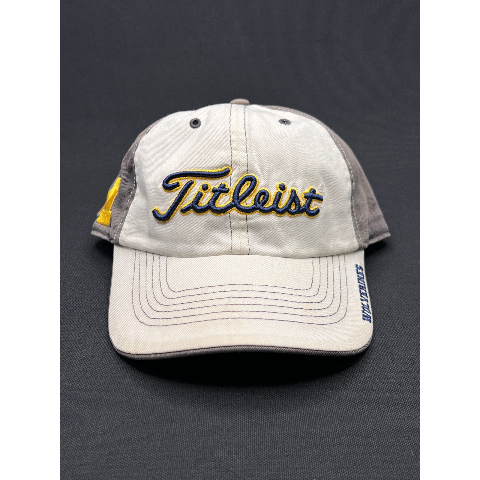 Vintage Titleist Michigan Wolverines Script Hat Two-Tone Strapback