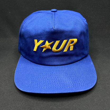 Your Multimedia YOUR Snapback Hat Blue Gold Promotional Cap