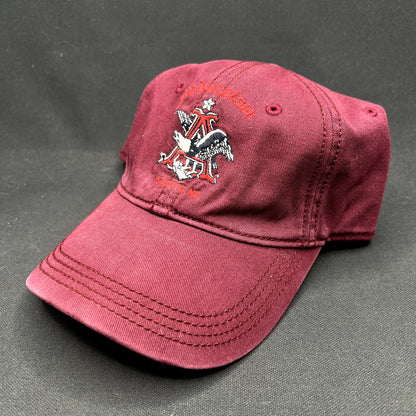 Lucky Brand x Budweiser Strapback Hat Burgundy Beer Cap