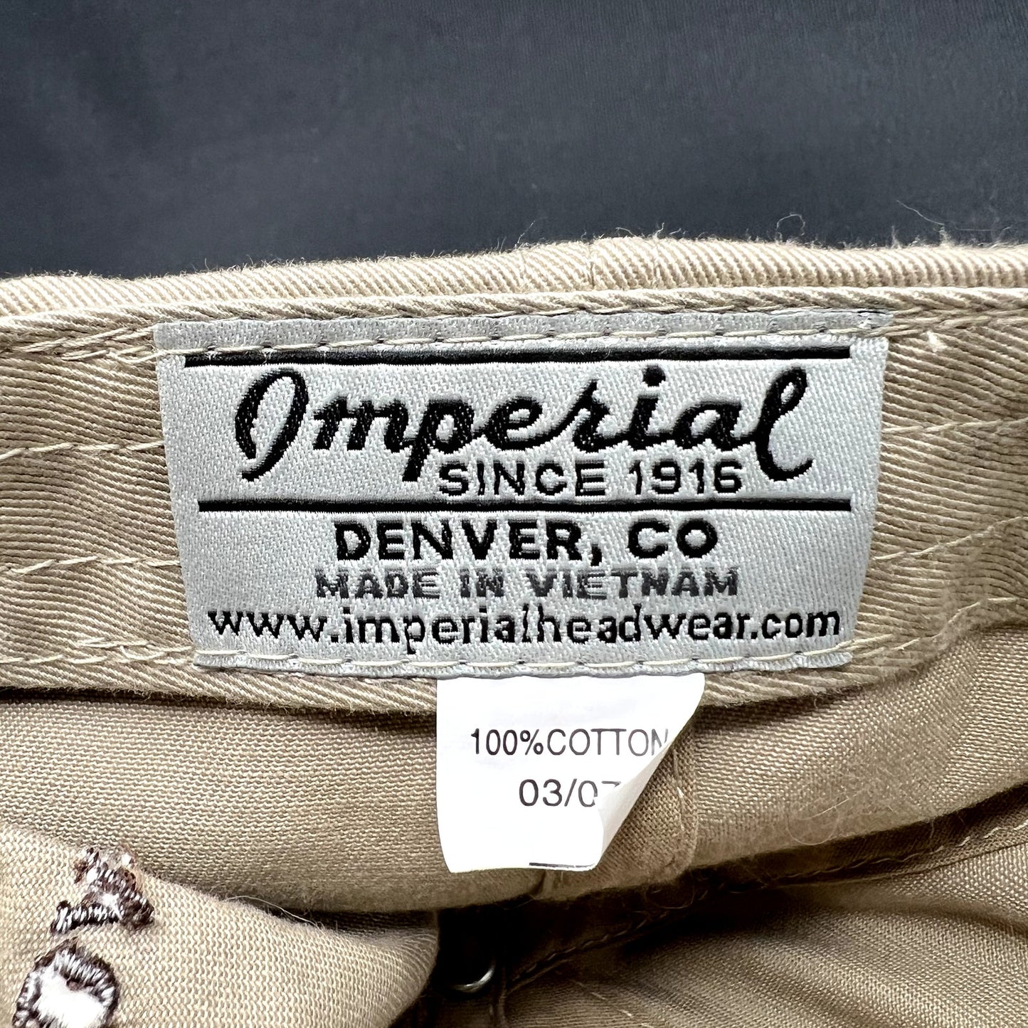 Vintage 2007 Dancing Bear Aspen Strapback Hat Imperial Khaki Resort Ski Colorado