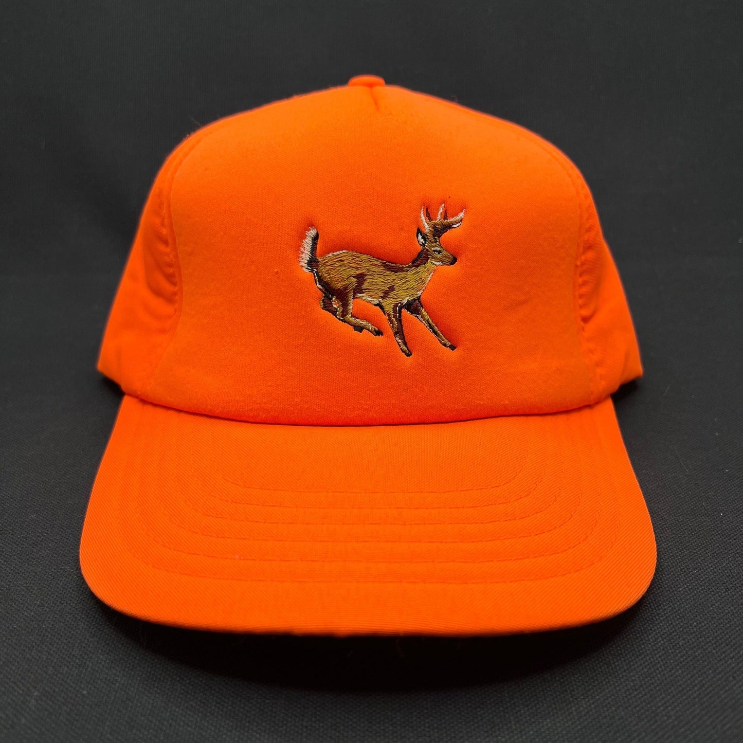 Vintage Winchester Hunting Snapback Hat Blaze Orange Deer Logo
