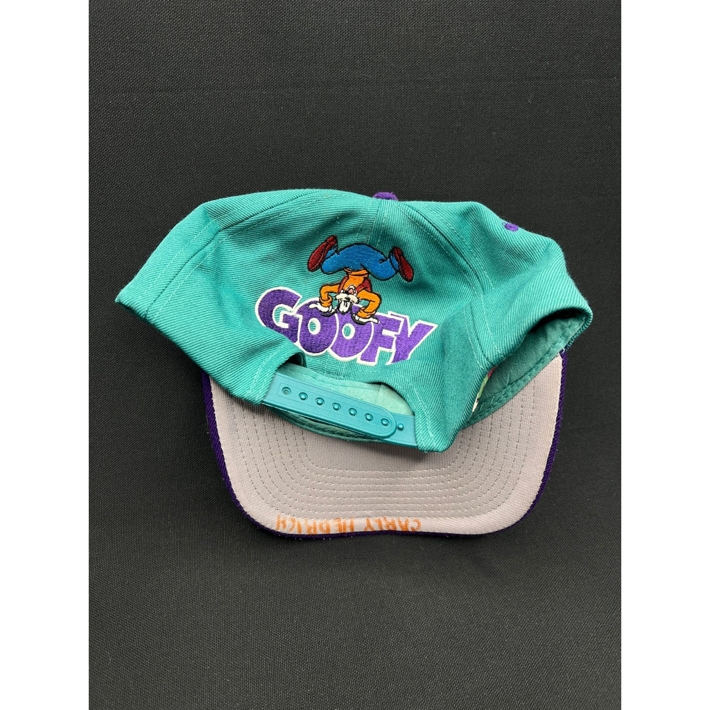 Vintage 1990s Goofy “G” Hat – Teal & Purple Snapback by Mickey Unlimited (Disney)