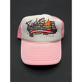 Vintage Rockstar Energy Drink Trucker Hat – Pink Mesh Foam Snapback Made In USA