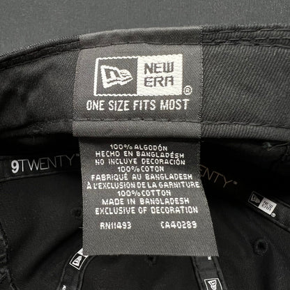 New Era 9TWENTY “Deadline” Black Strapback Hat Tonal Logo