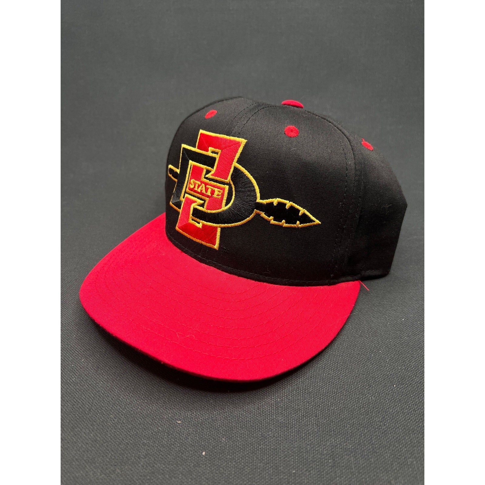 Vintage San Diego State Aztecs Snapback Hat – Black & Red by Eclipse 1990s