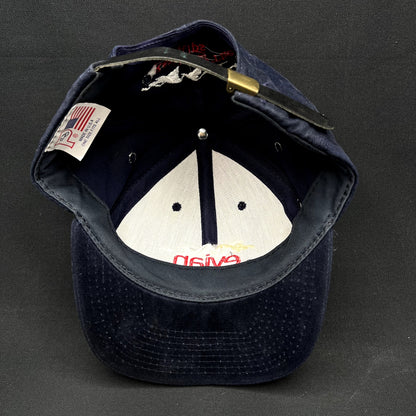 Vintage Evian Natural Spring Water Strapback Hat USA Made
