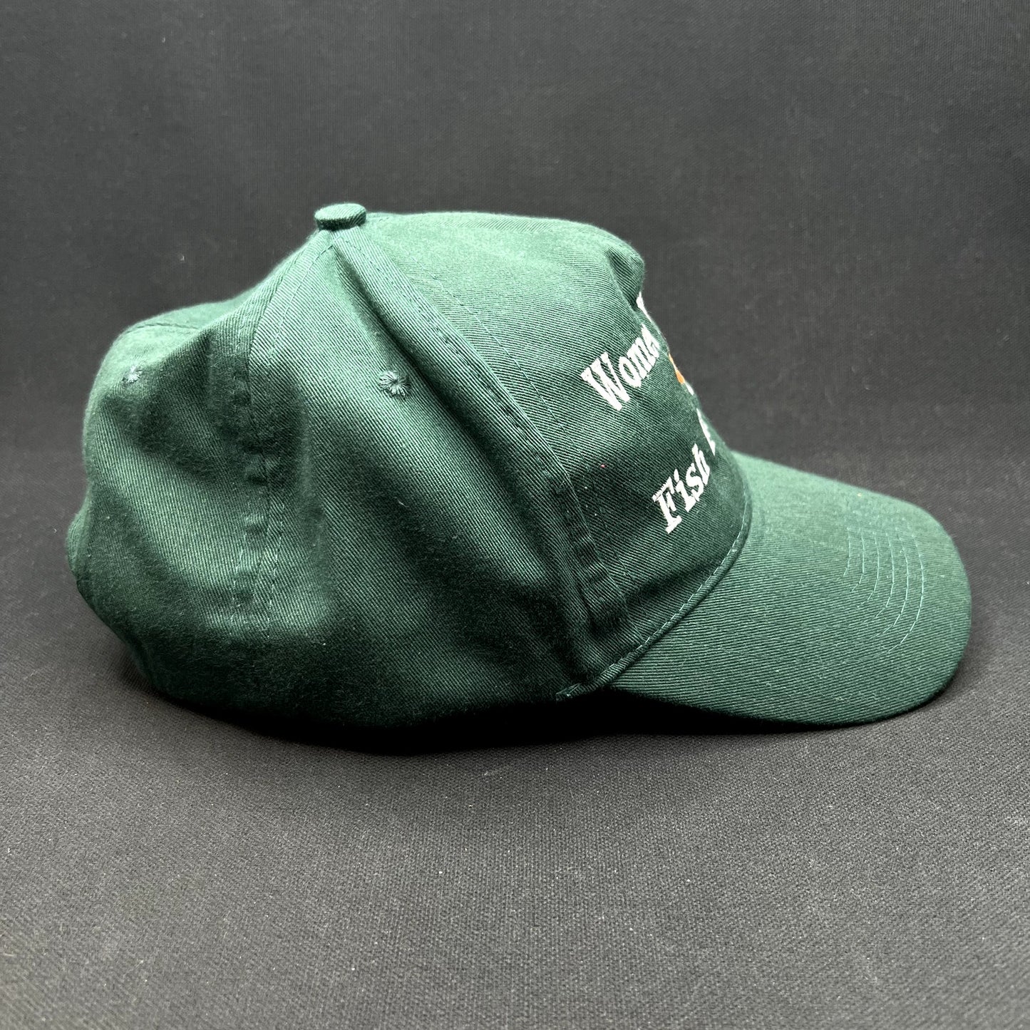 Women Want Me Fish Fear Me Funny Fishing Strapback Hat Green Dad Cap