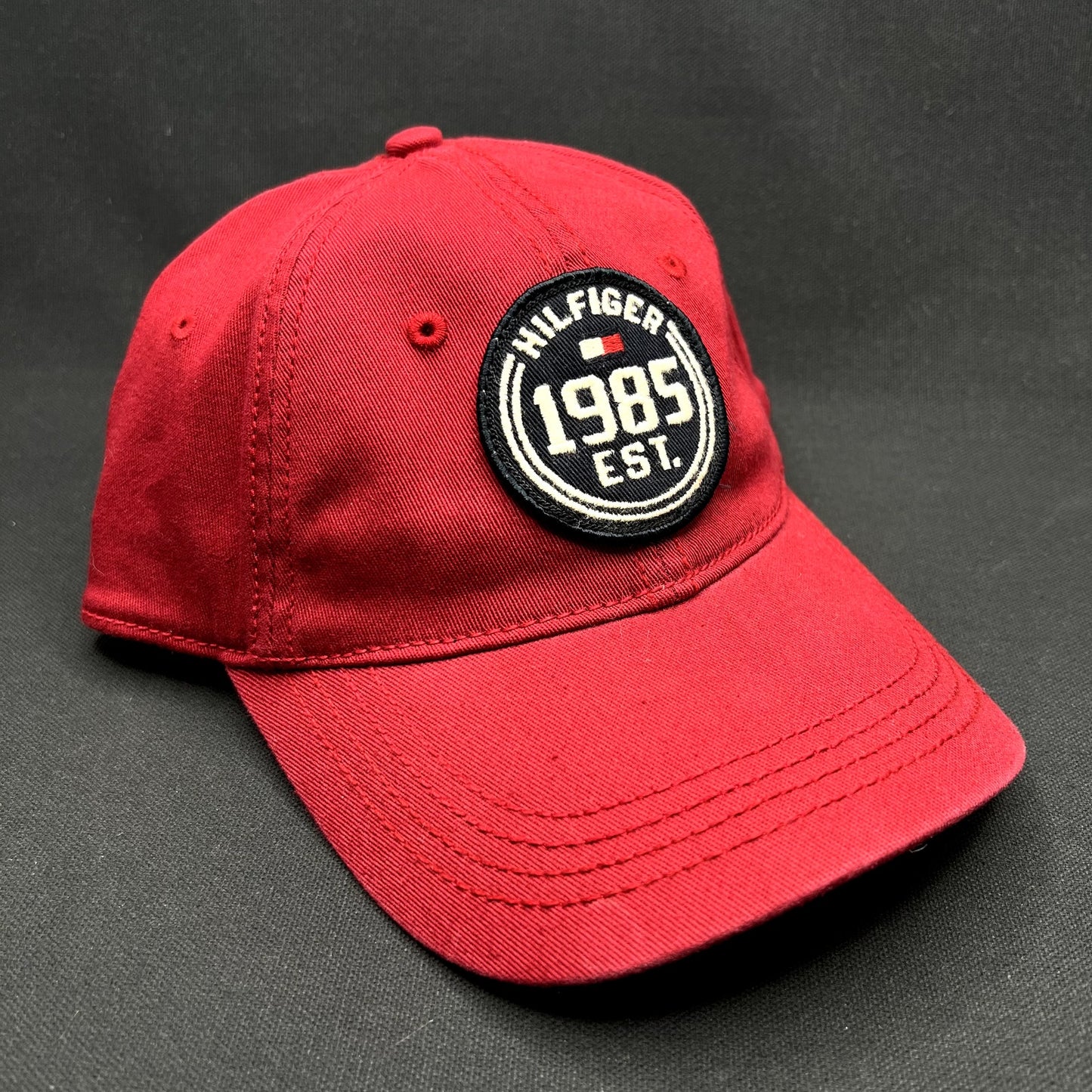Tommy Hilfiger 1985 EST Red Flex Fit Hat L XL Fitted Cap