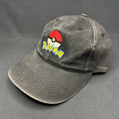 Vintage Pokémon Poké Ball Logo Strapback Hat Black Nintendo