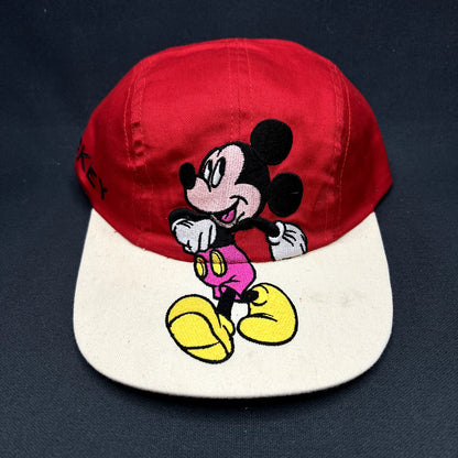 Disney Mickey Mouse Kids Snapback Hat Red White Embroidered Character Cap Youth